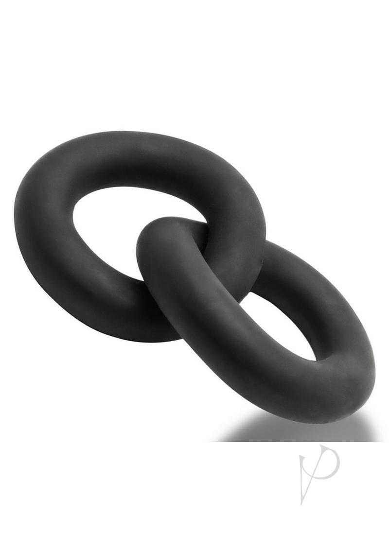 Oxballs Shackle Chained Linked Cock N Ball Rings Night Edition - Black