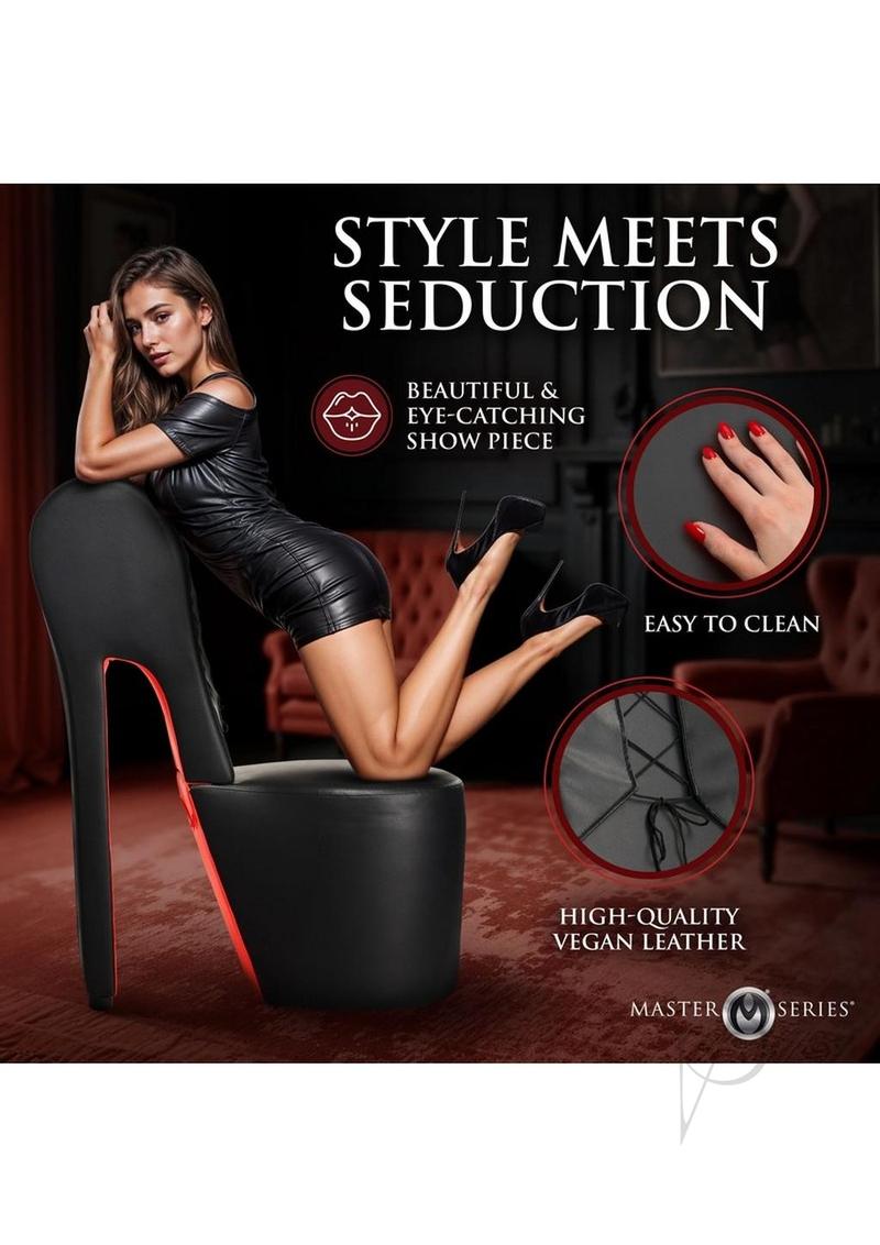 Master Series Stiletto Sex Chair - Red/Black