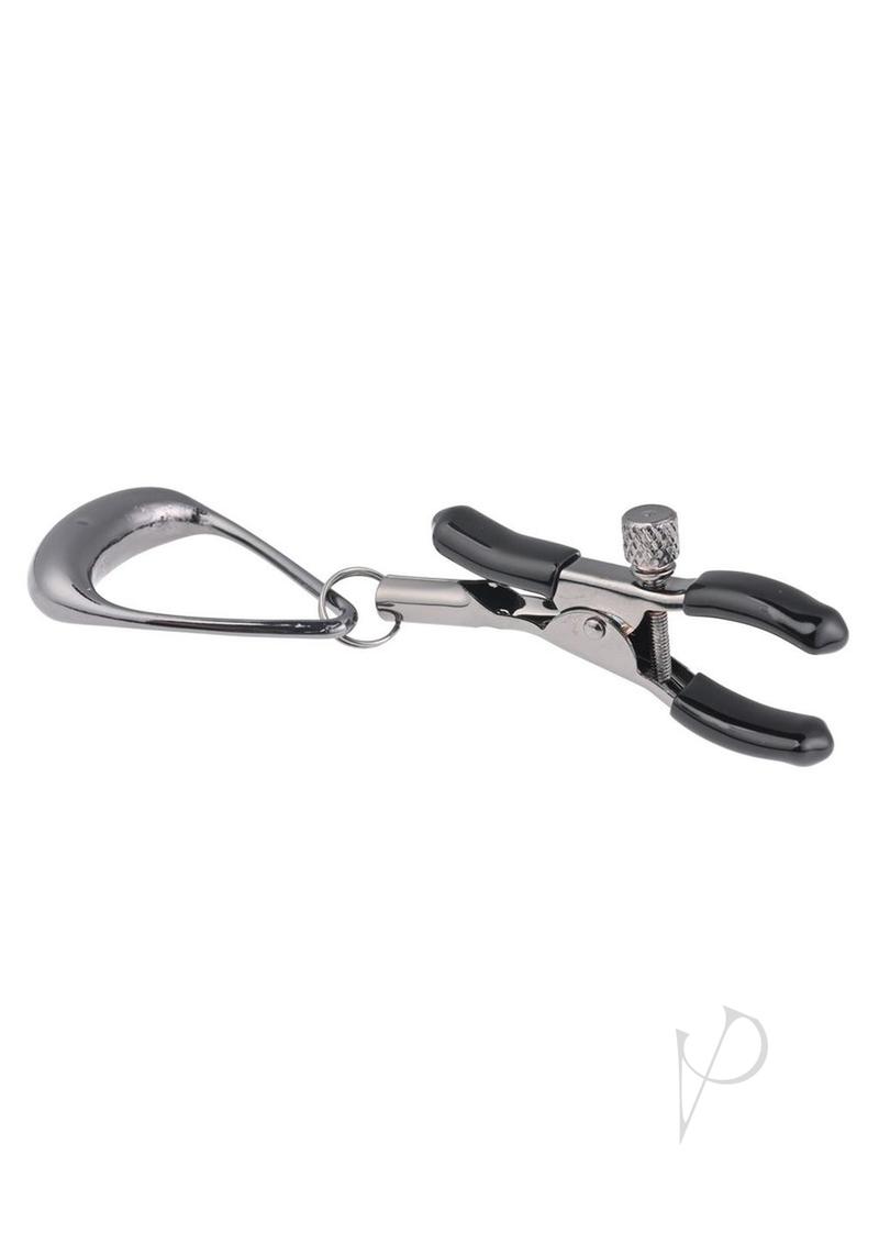 Velvet Noir Tuggable Nipple Clamps - Black
