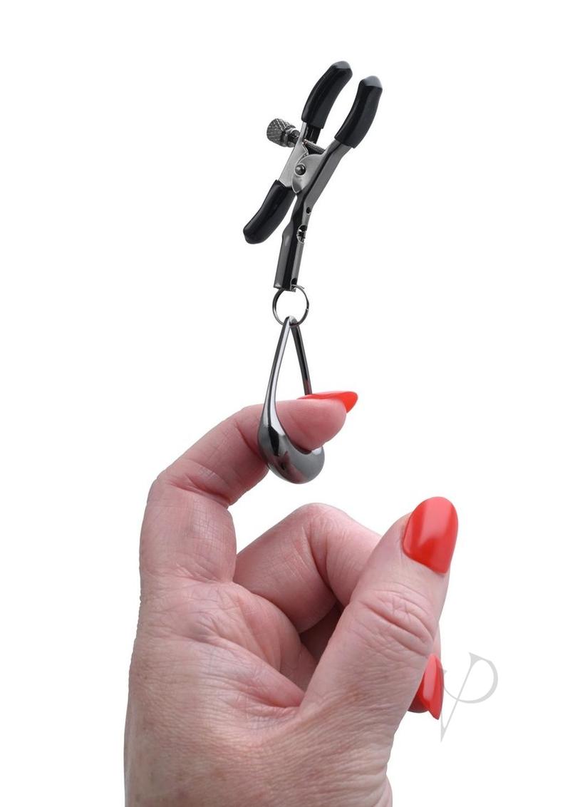 Velvet Noir Tuggable Nipple Clamps - Black