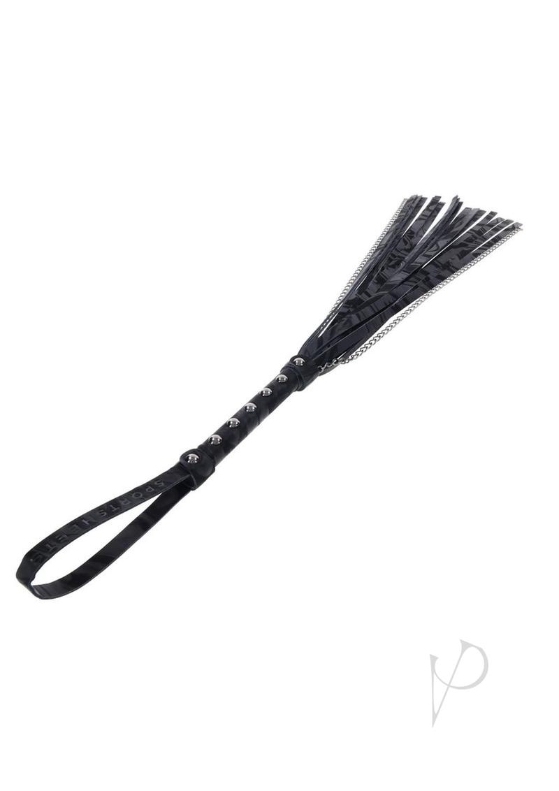 Velvet Noir Chain Flogger - Black