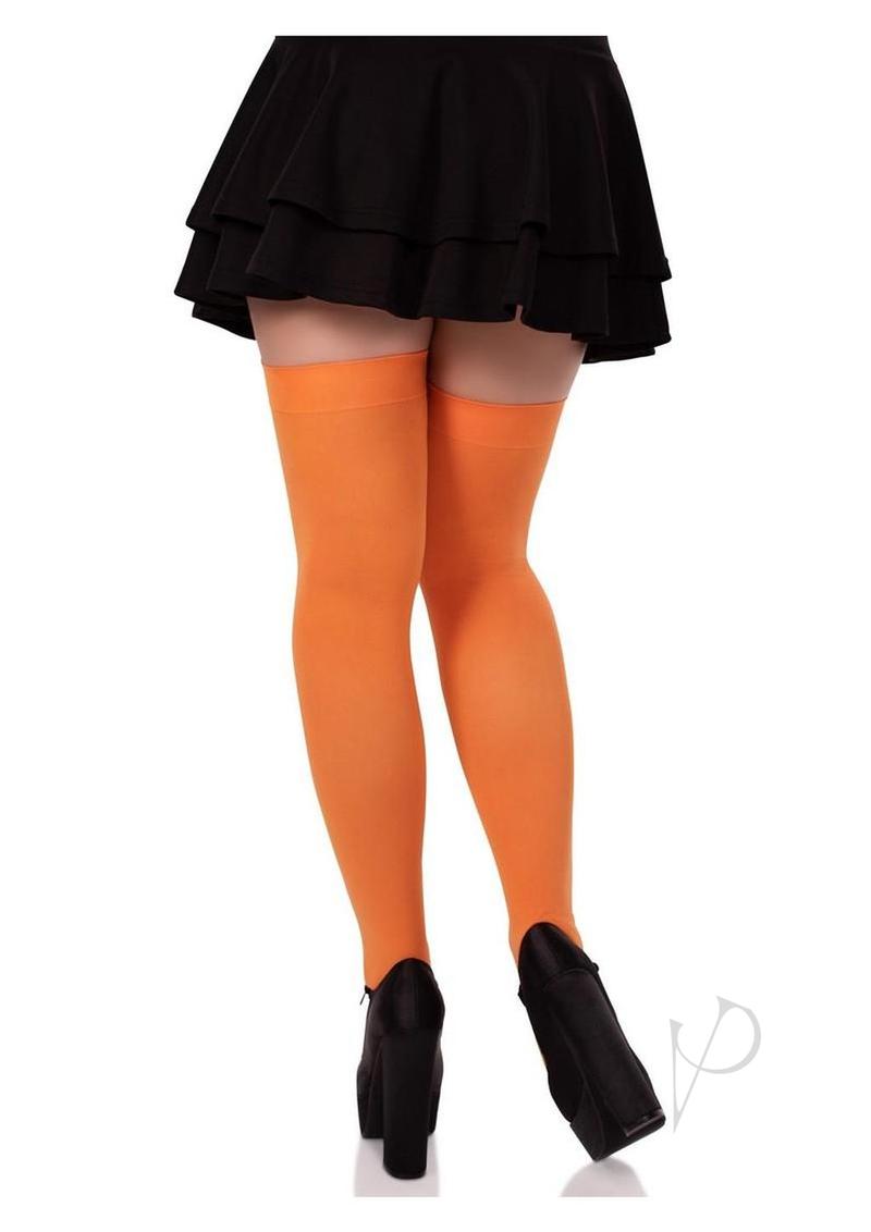 Leg Avenue Nylon Over The Knee - Orange - O/S