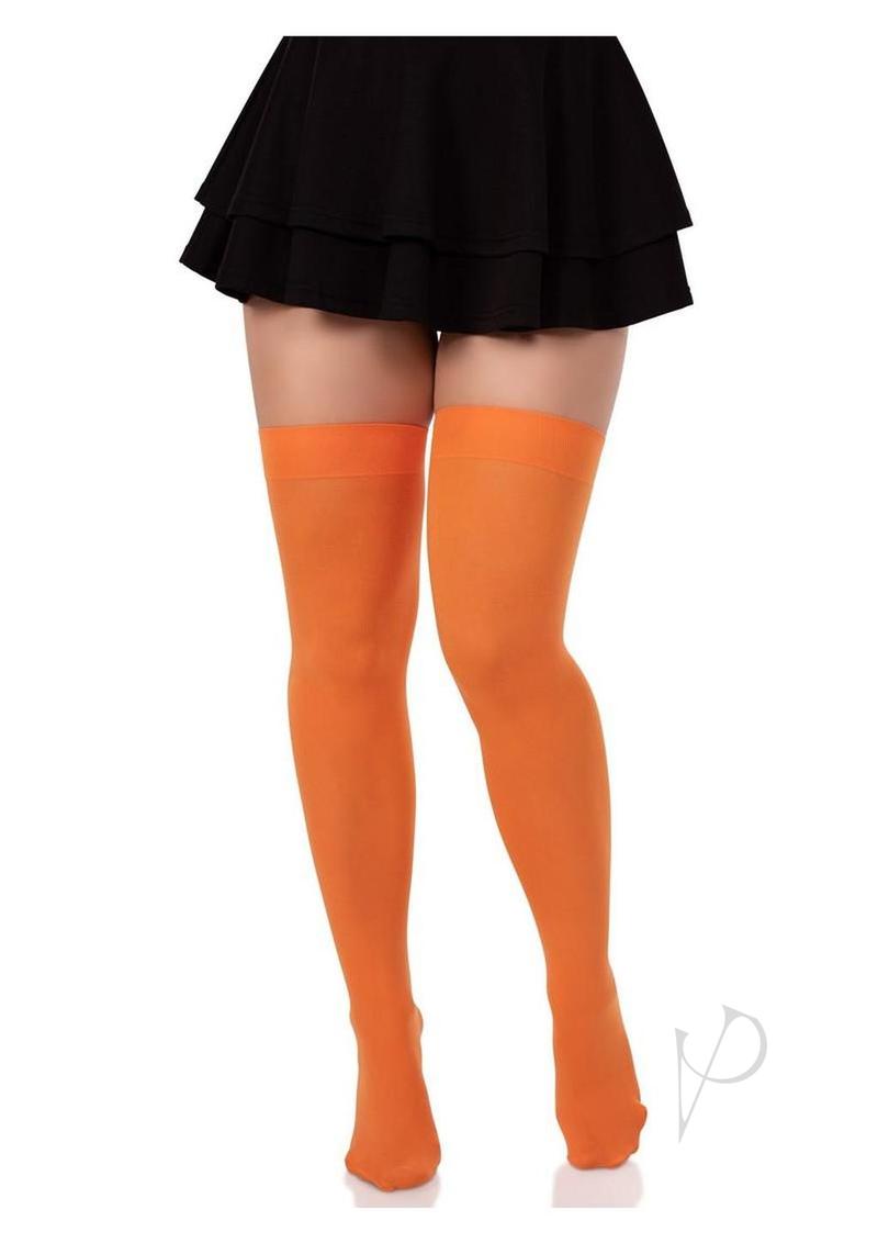Leg Avenue Nylon Over The Knee - Orange - O/S