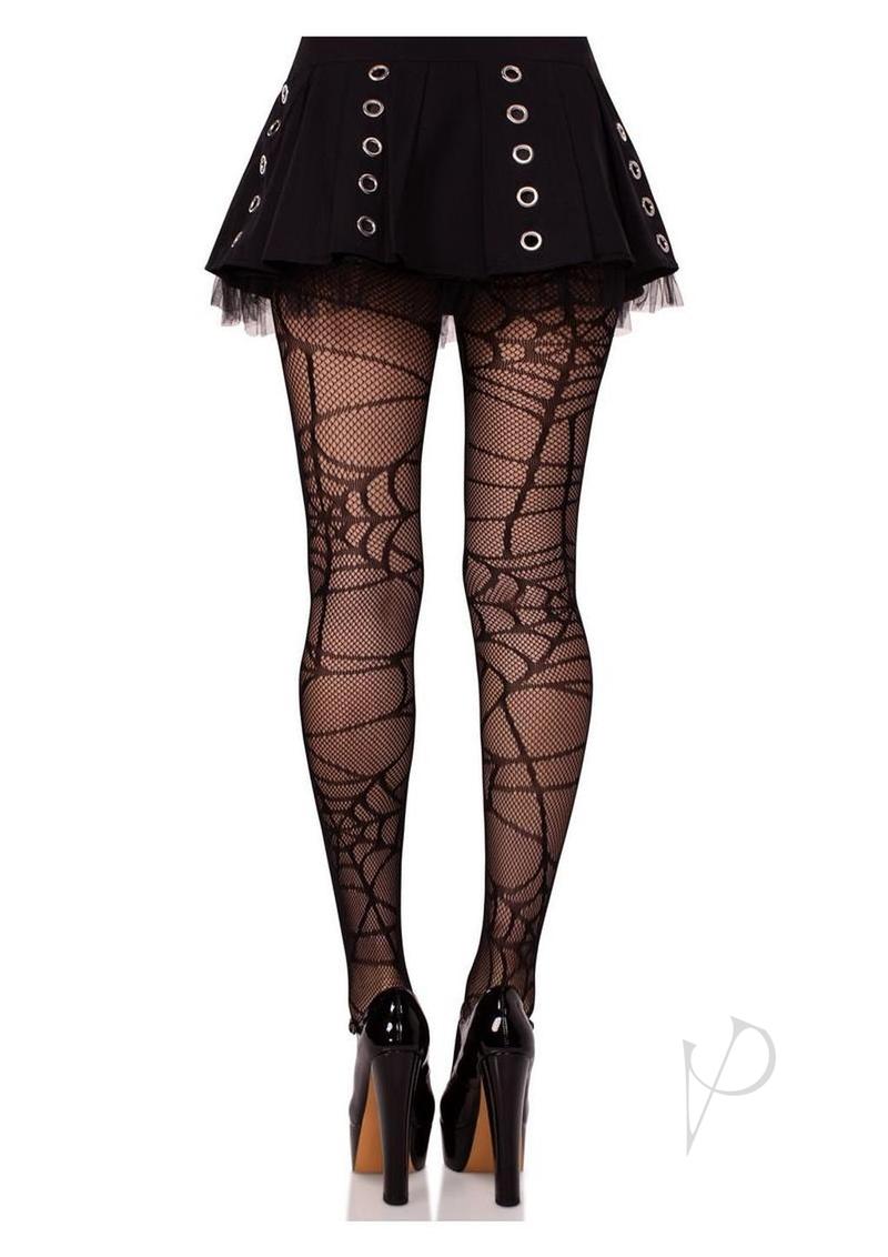 Leg Avenue Spiderweb Net Tights - Black - O/S