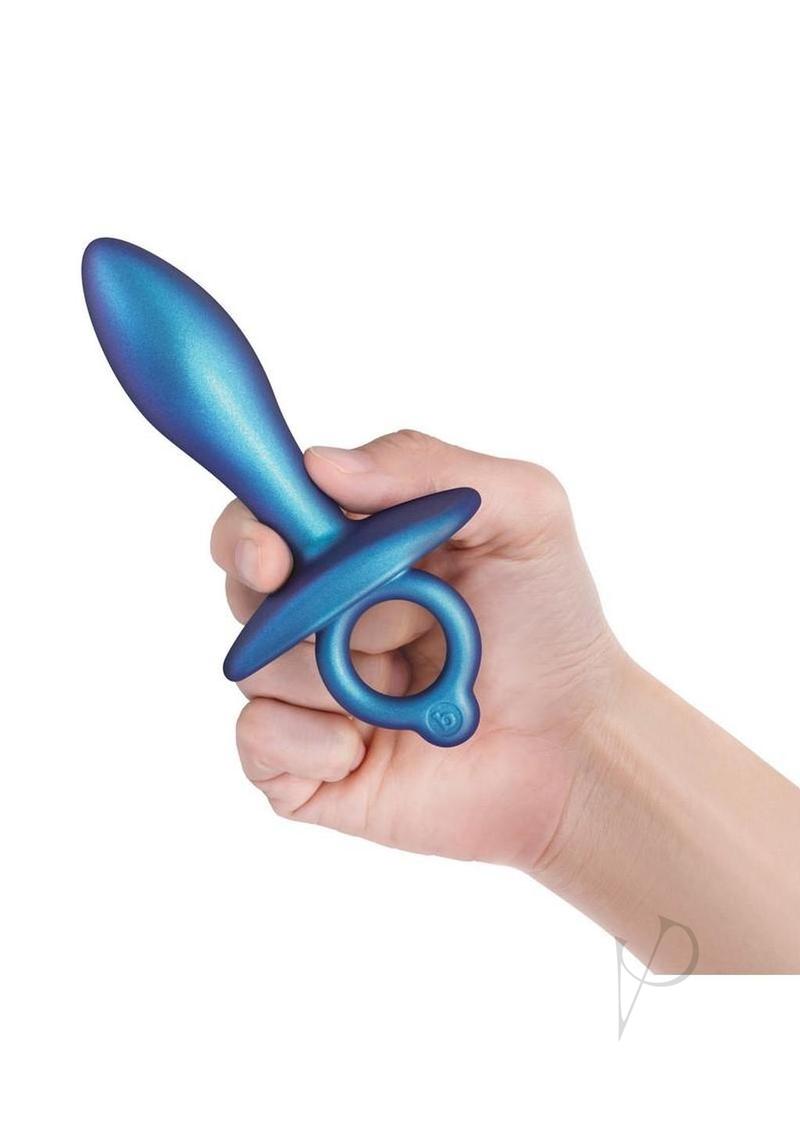 B-Vibe Butties Slide Silicone Butt Plug - Navy Blue