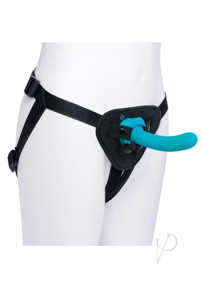 B Vibe Everybody Strap On Harness Set with Silicone Dildo Peg 6in - Teal