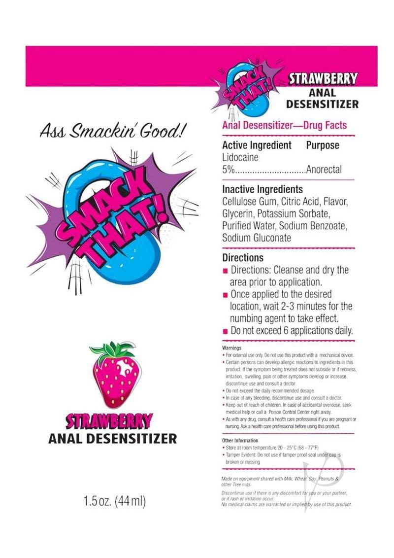 Smack That Anal Desensitizer 1.5oz - Strawberry