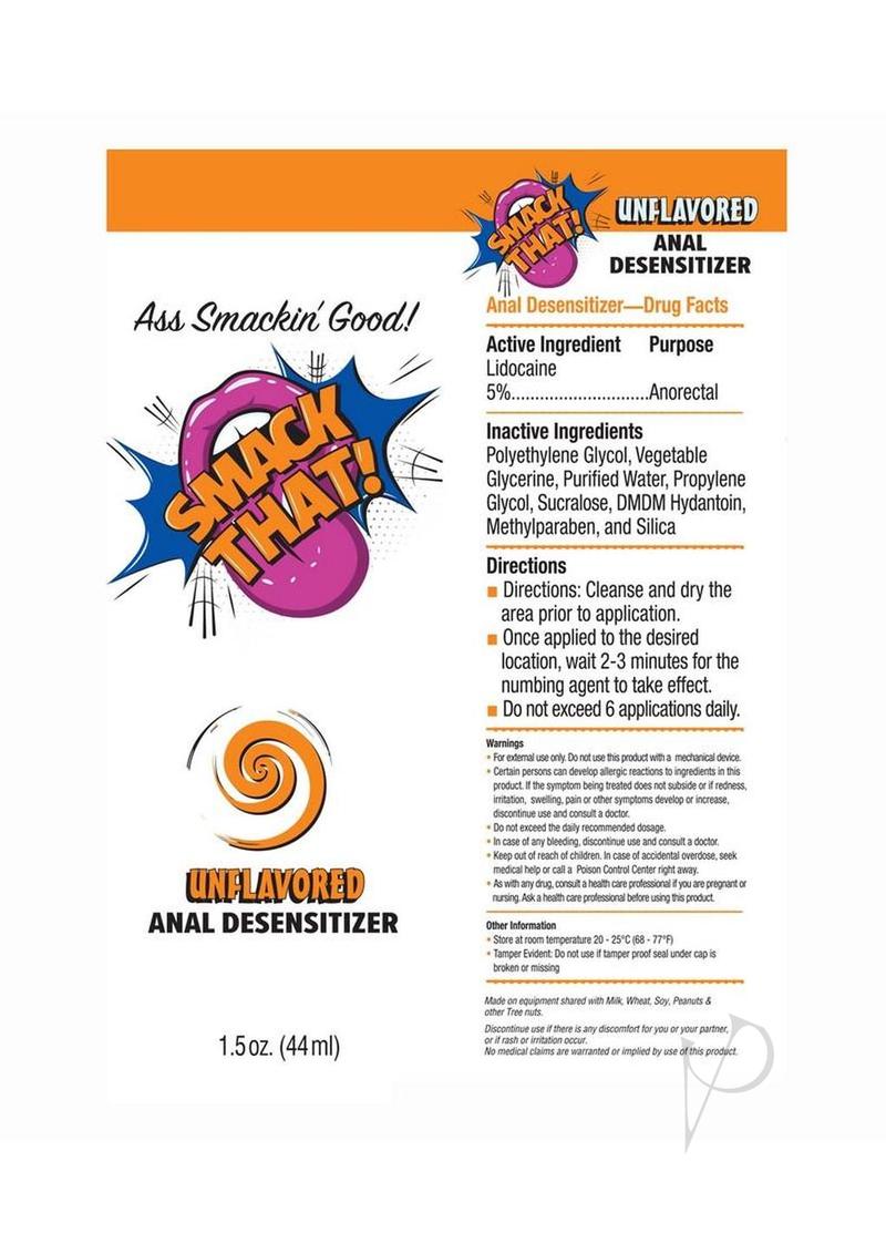 Smack That Anal Desensitizer 1.5oz - Unflavored