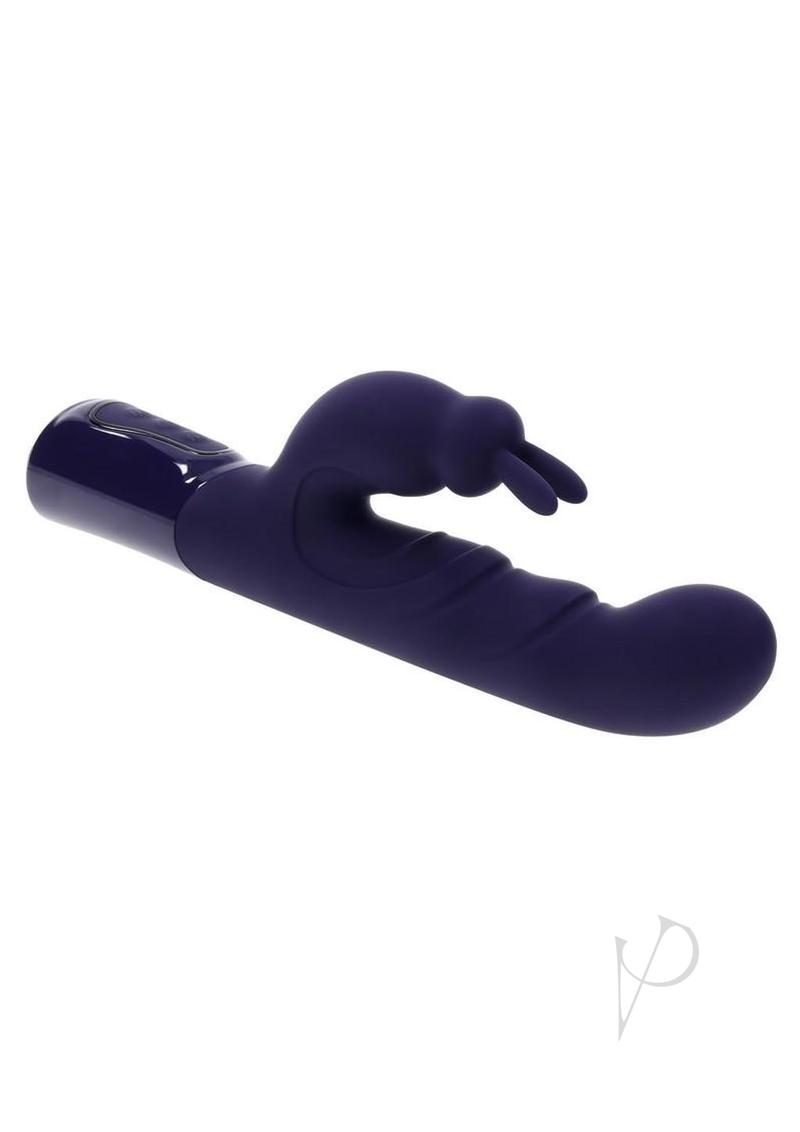 Big Deal Girthy Rechargeable Silicone Rabbit Vibrator - Purple