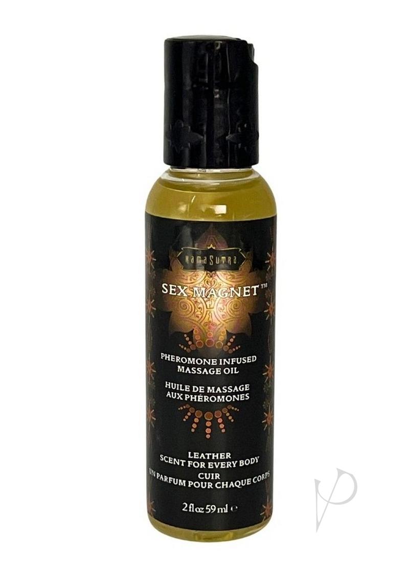 Sex Magnet Pheromone Massage Oil 2oz - Leather