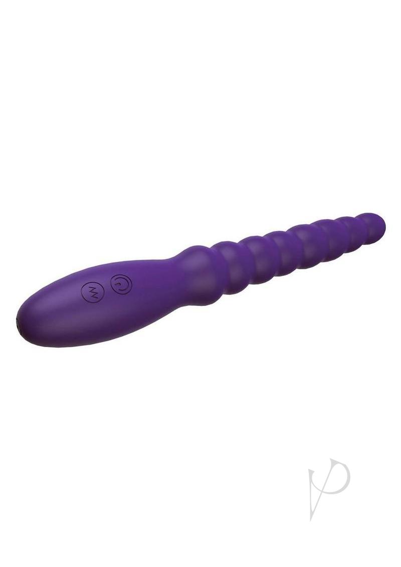 Ass-Sation Magic Wand Rechargeable Silicone Anal Vibrator - Purple