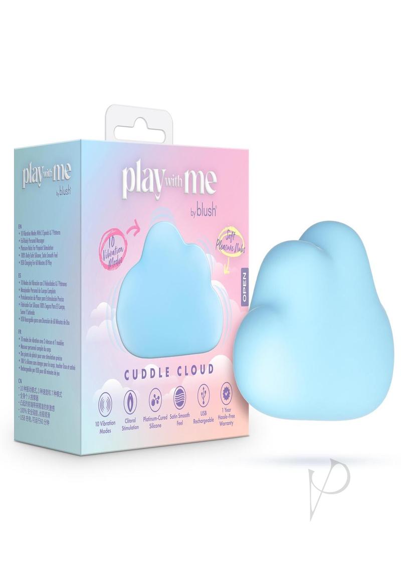 Play With Me Cuddle Cloud Rechargeable Silicone Massager - Blue