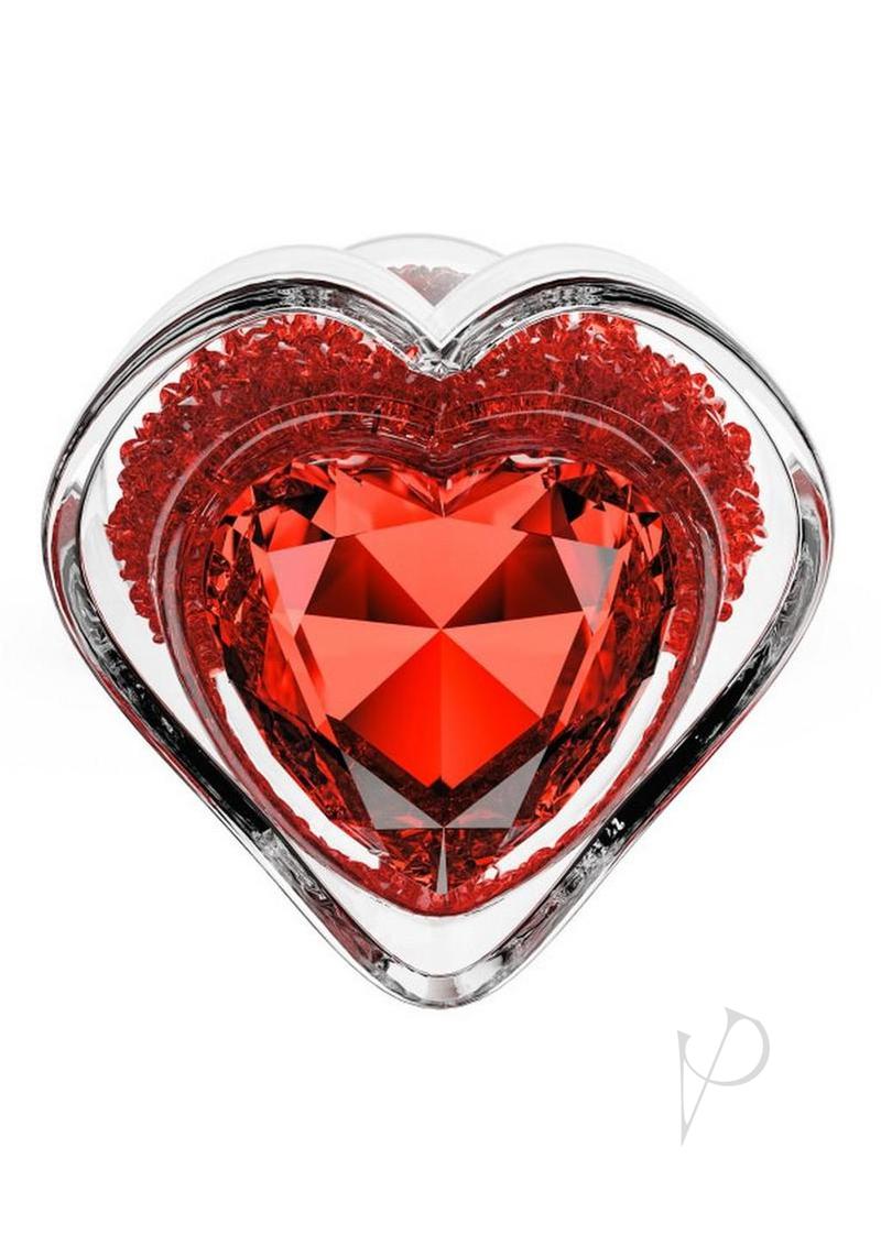 Oh My Gem Lustre Glass Anal Plug - Red