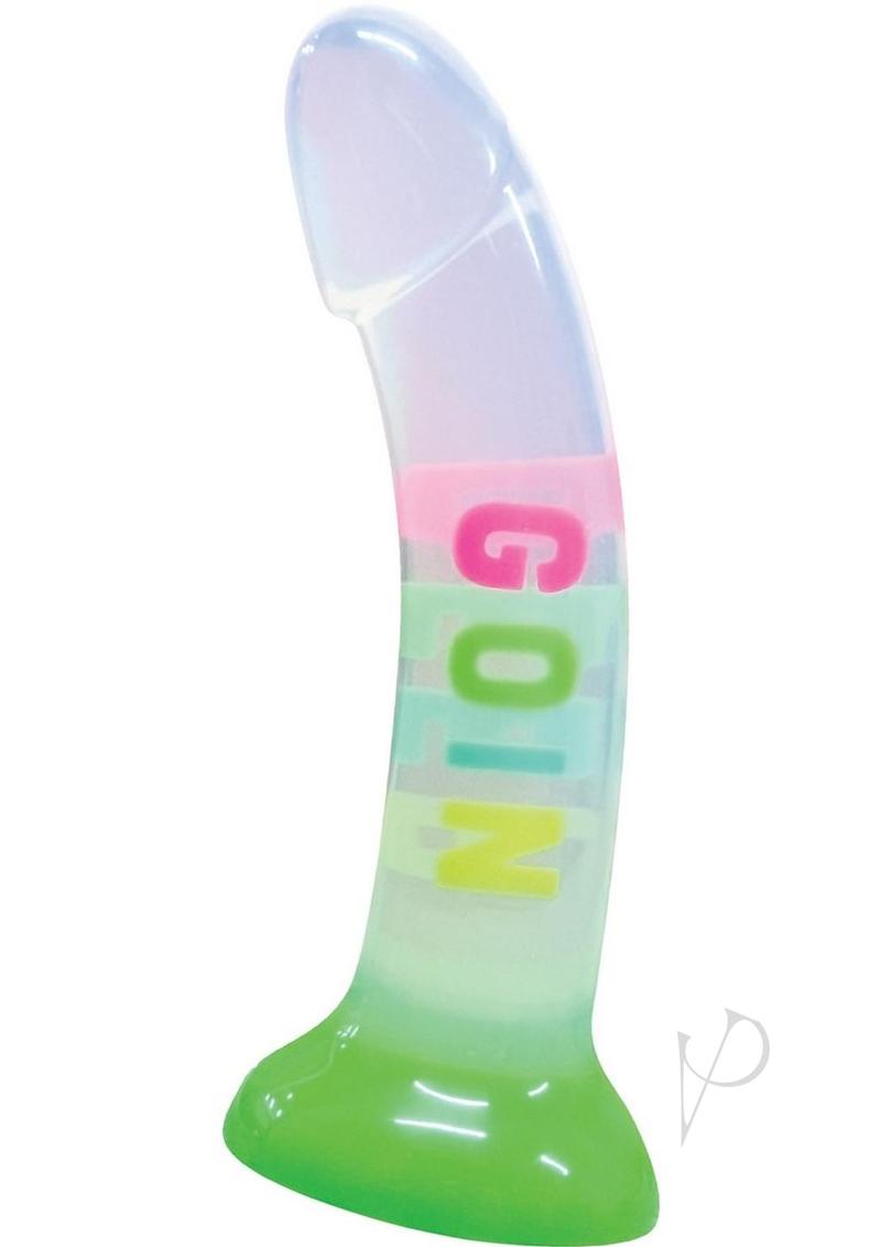 Cotton Candy Dirty Talk Goin Deep Silicone Dildo 7in - Multicolor