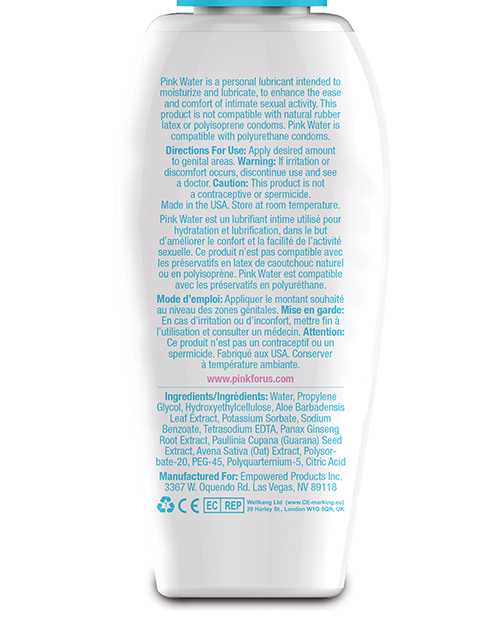 Pink Water Water Based Lubricant 2.8oz