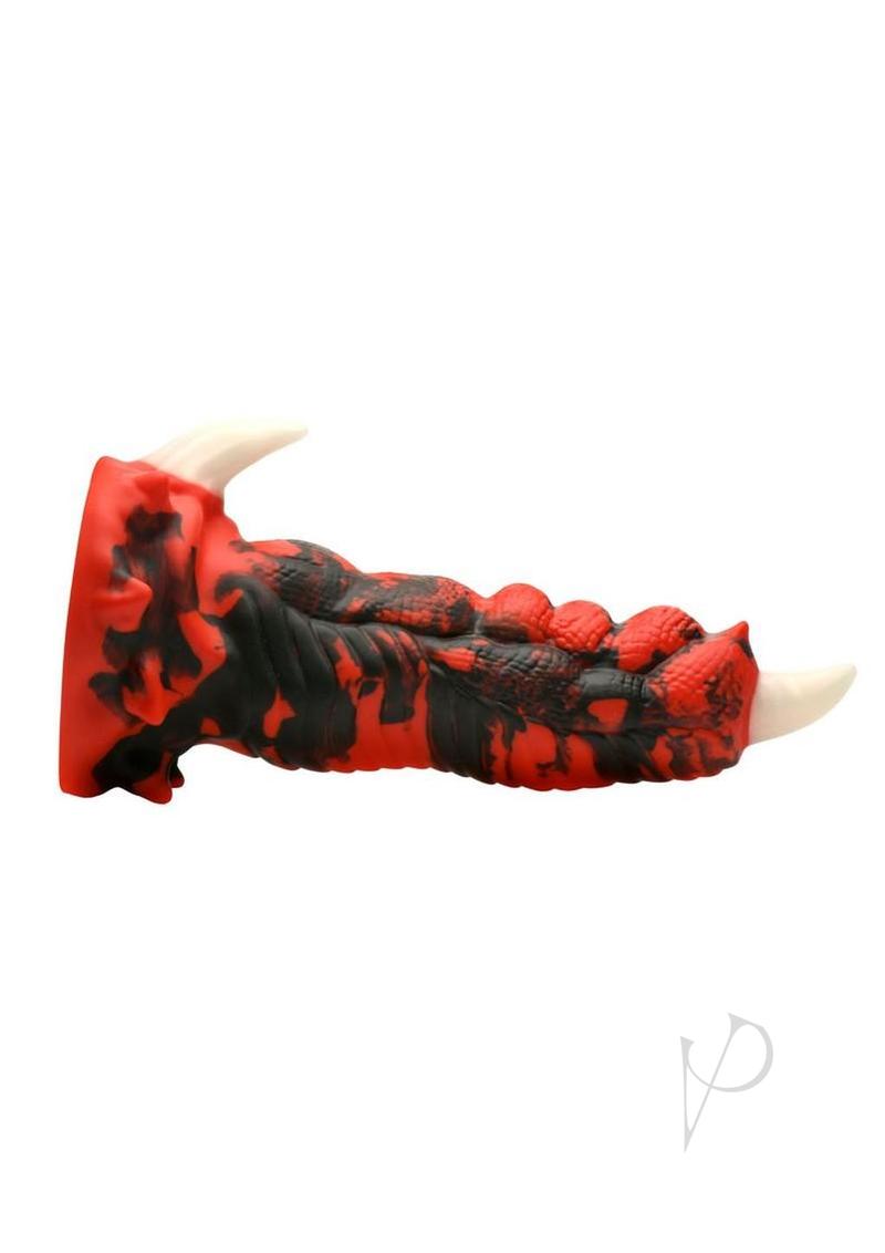 Creature Cocks Red Talon Vibrating Rechargeable Silicone Dildo - Red/Black