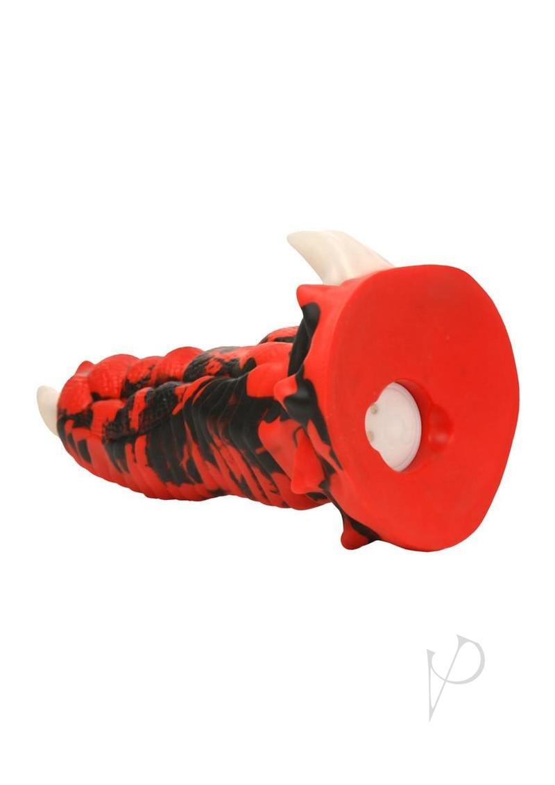 Creature Cocks Red Talon Vibrating Rechargeable Silicone Dildo - Red/Black