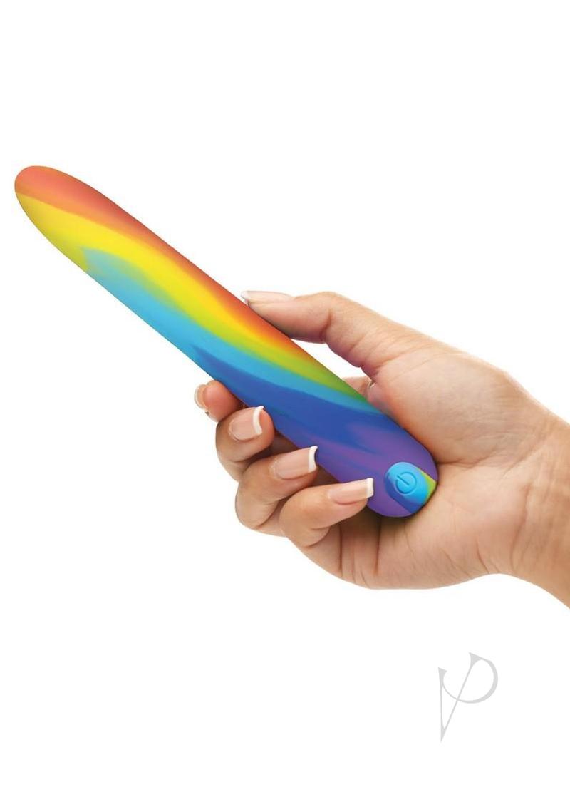 Bang Rainbow Rechargeable Silicone Vibrator - Multicolor