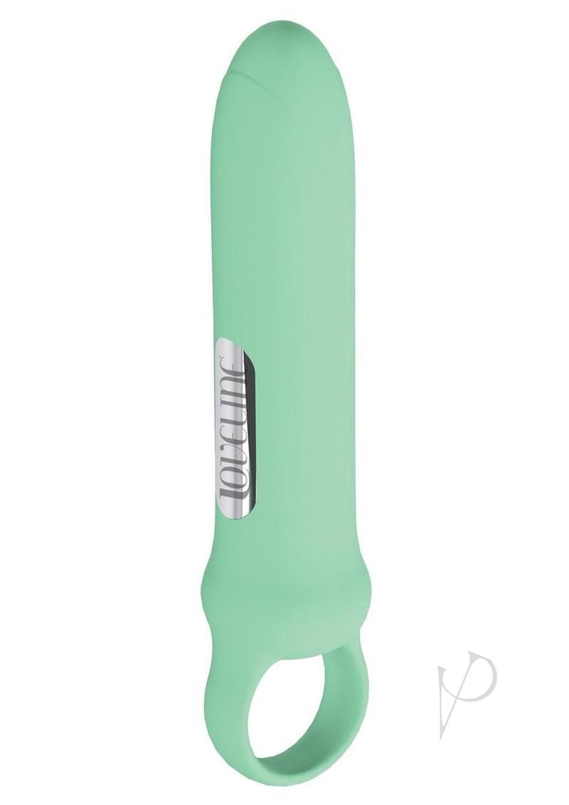 Loveline Harmony Loop Grip Vibe Ergonomic 10 Function Silicone Bullet Massager - Green