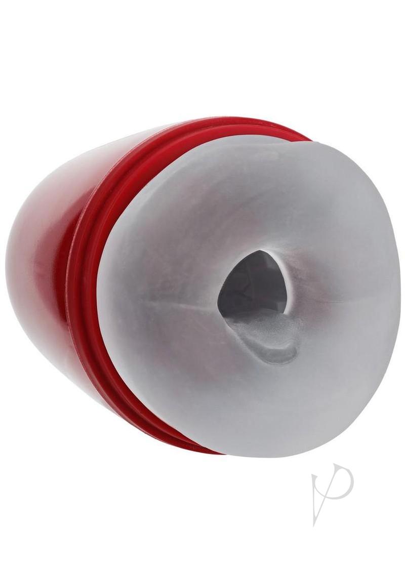 Pumped Vibrobator 10 Function Rechargeable Masturbator - Metallic Red