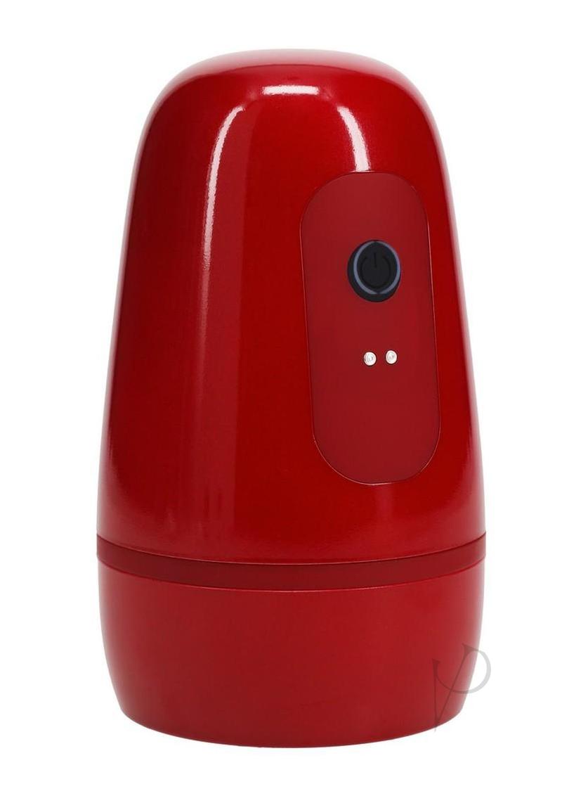 Pumped Vibrobator 10 Function Rechargeable Masturbator - Metallic Red