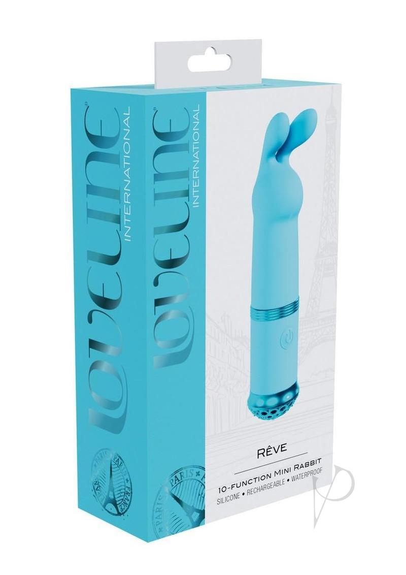 Loveline Reve 10 Function Silicone Rechargeable Mini Rabbit - Blue