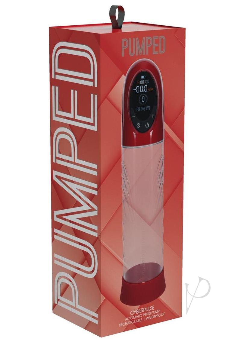 Pumped CyberPulse 13 Function Automatic Rechargeable Penis Pump - Metallic Red