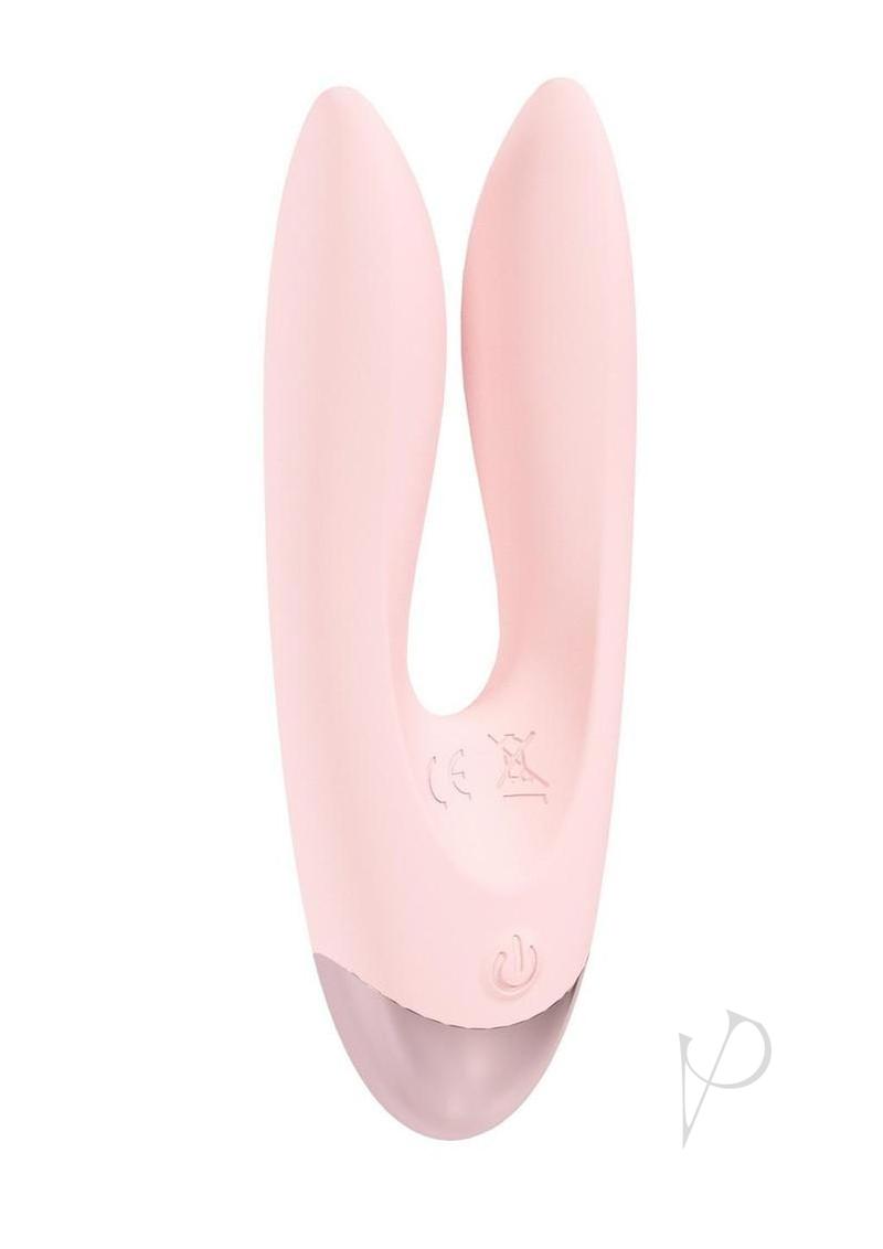 Loveline Amour 10 Function Dual Motor Silicone Rechargeable Vibrator - Pink