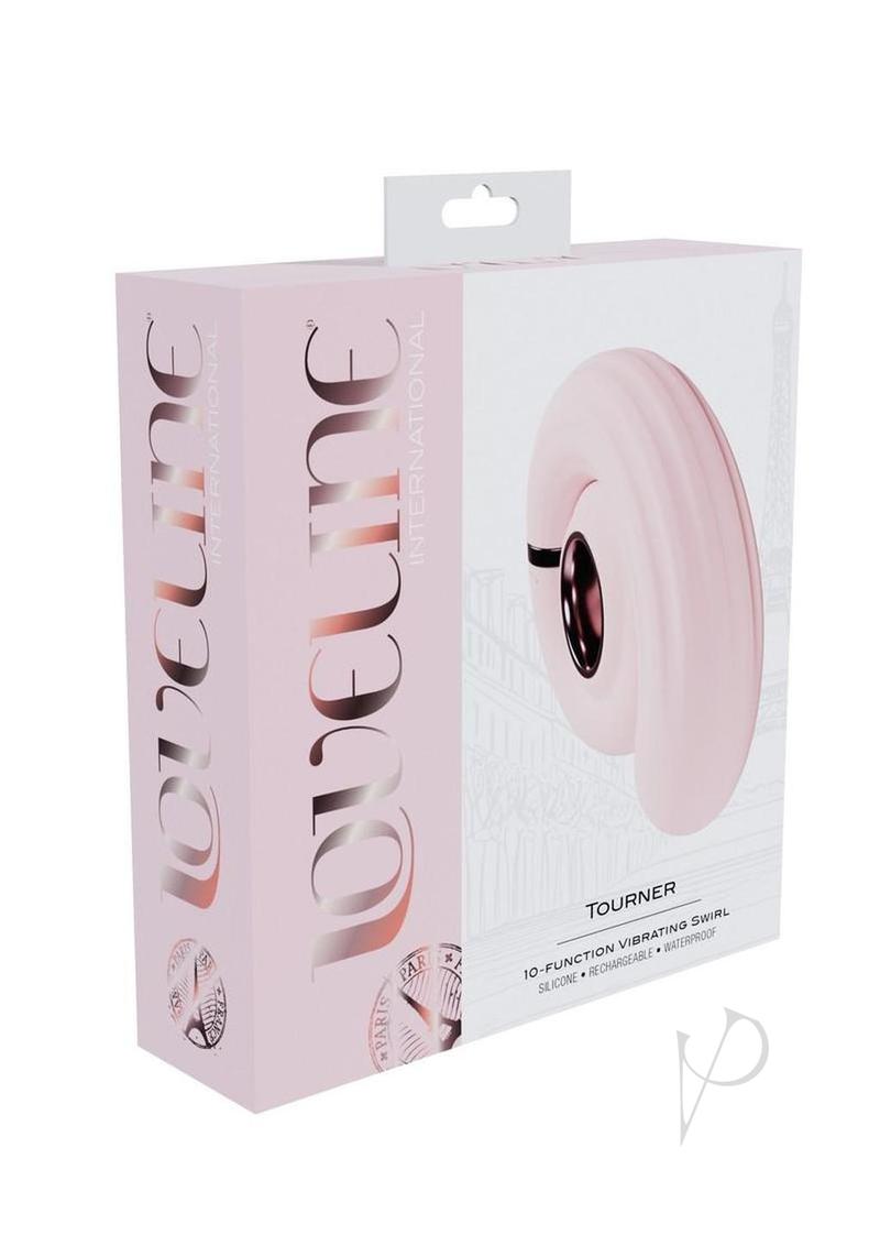 Loveline Tourner 10 Speed Silicone Rechargeable Vibrating Swirl Clitoral Stimulator - Pink