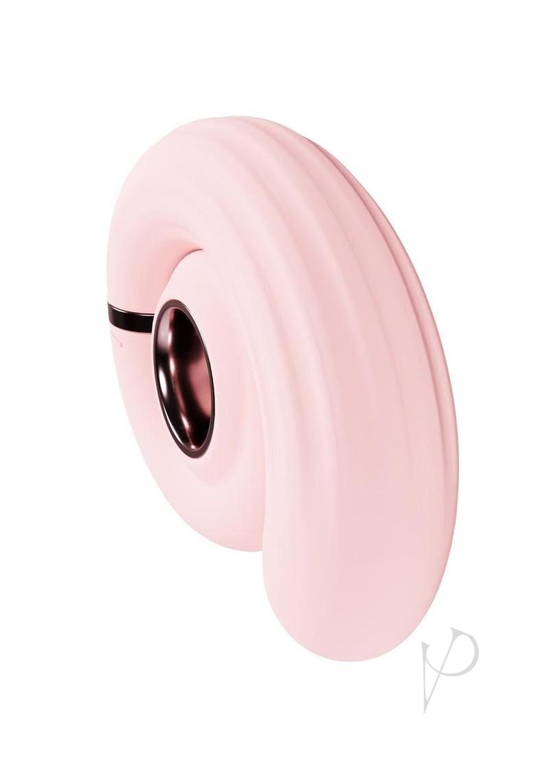 Loveline Tourner 10 Speed Silicone Rechargeable Vibrating Swirl Clitoral Stimulator - Pink