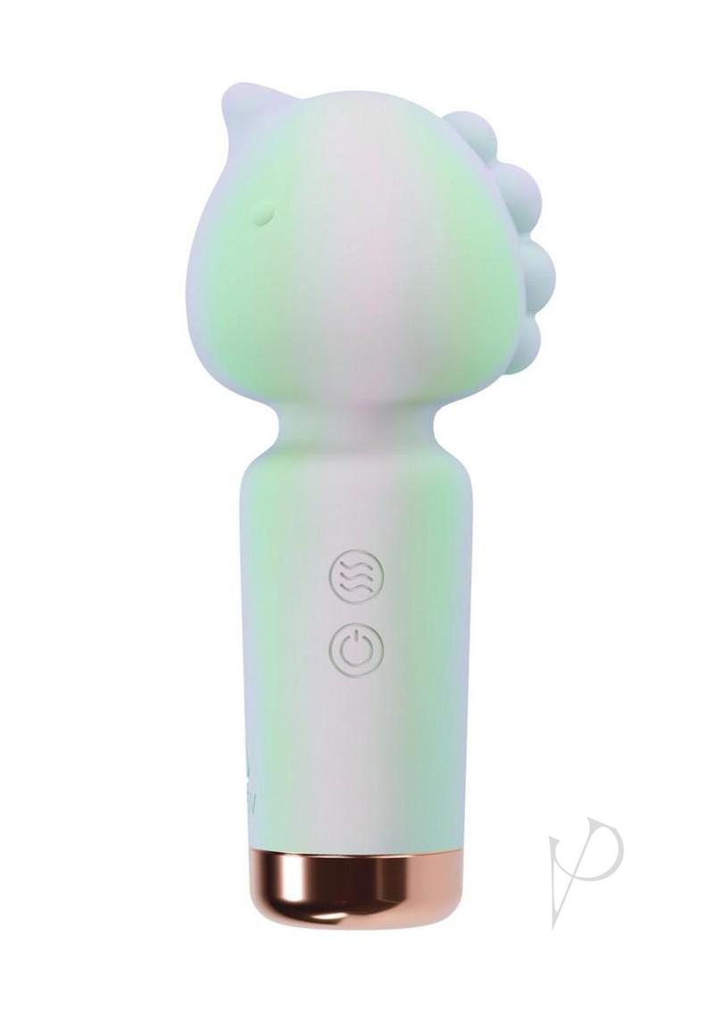 Play With Me Unicorn Dreams Silicone Rechargeable Vibrator - Blue/Green