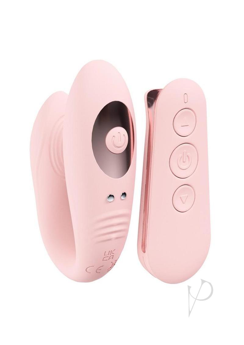 Loveline Charme Dual Motor Silicone Rechargeable Vibrator with Remote Control - Pink