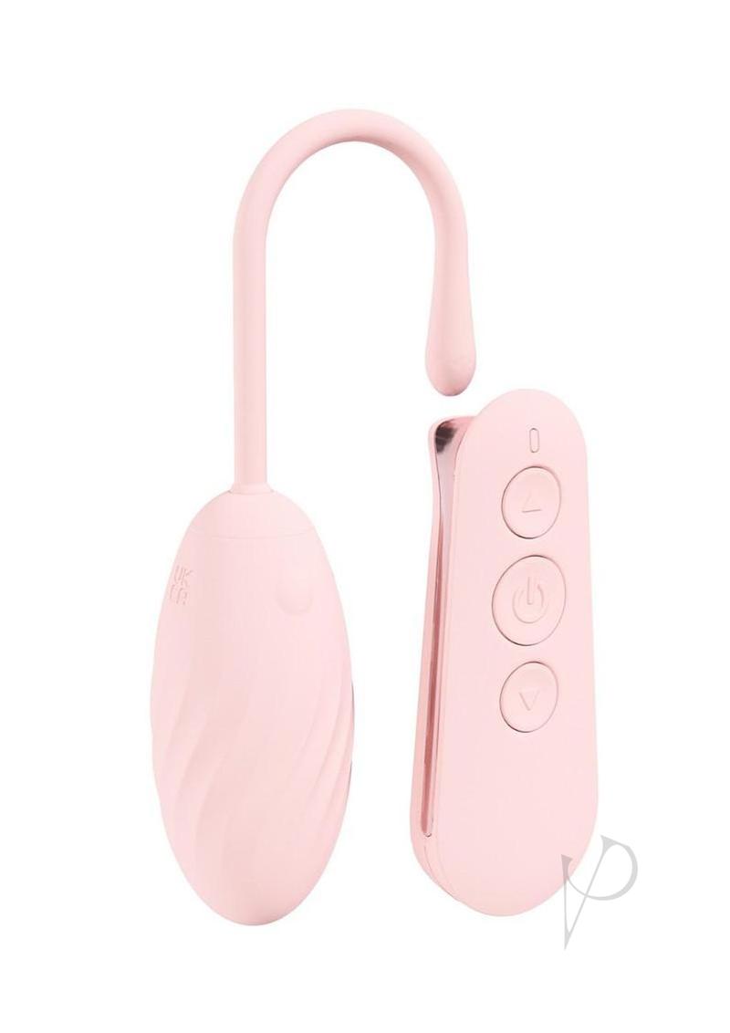 Loveline Felicite 10 Function Silicone Rechargeable Egg Vibe with Remote Control - Pink