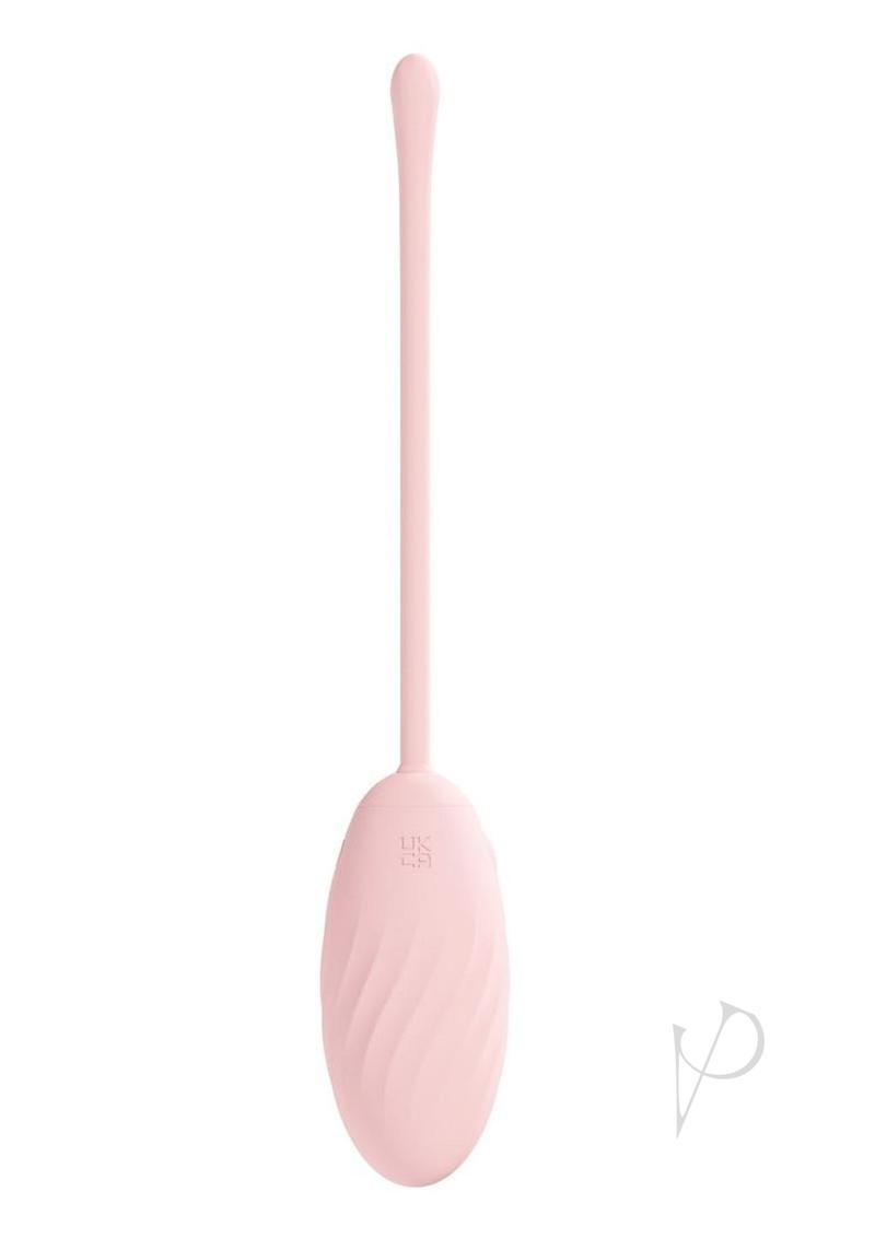 Loveline Felicite 10 Function Silicone Rechargeable Egg Vibe with Remote Control - Pink