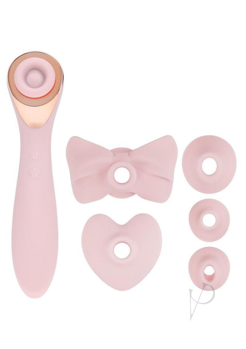 Loveline Darling AirTapTech 10 Function Silicone Rechargeable Vibrator - Pink