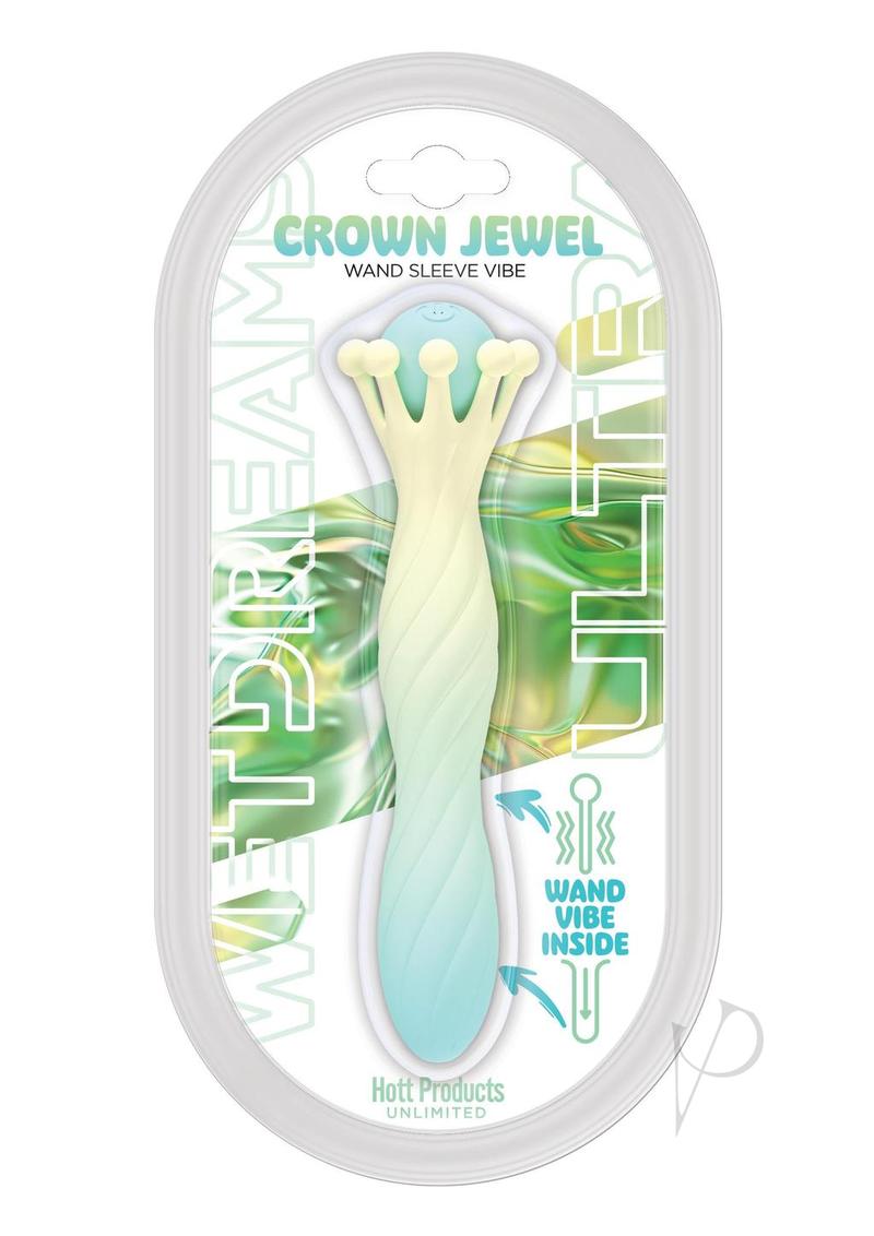 Wet Dreams Crown Jewel Rechargeable Silicone Crown Scepter Vibrating Wand - Multicolor