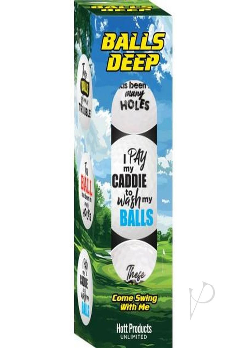Balls Deep Funny Slogan Golf Balls (3 Pack) - Assorted