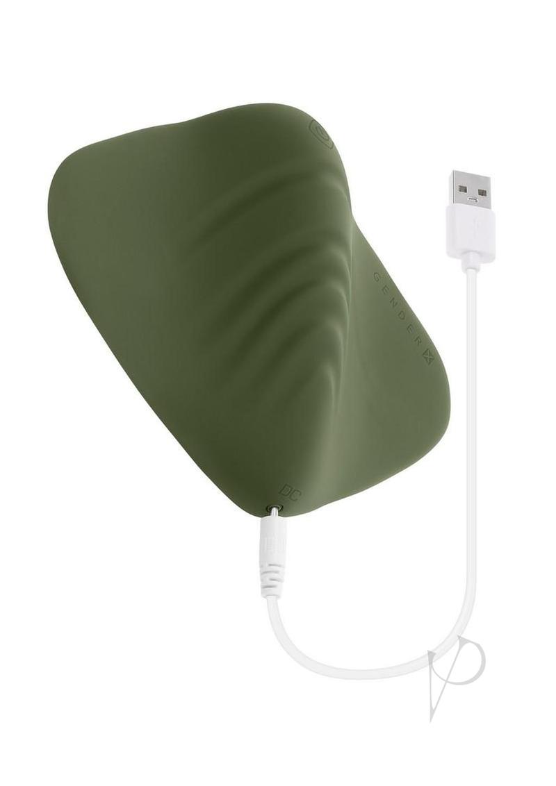 Gender X Pleasure Pad Rechargeable Silicone Clitoral Stimulator - Green