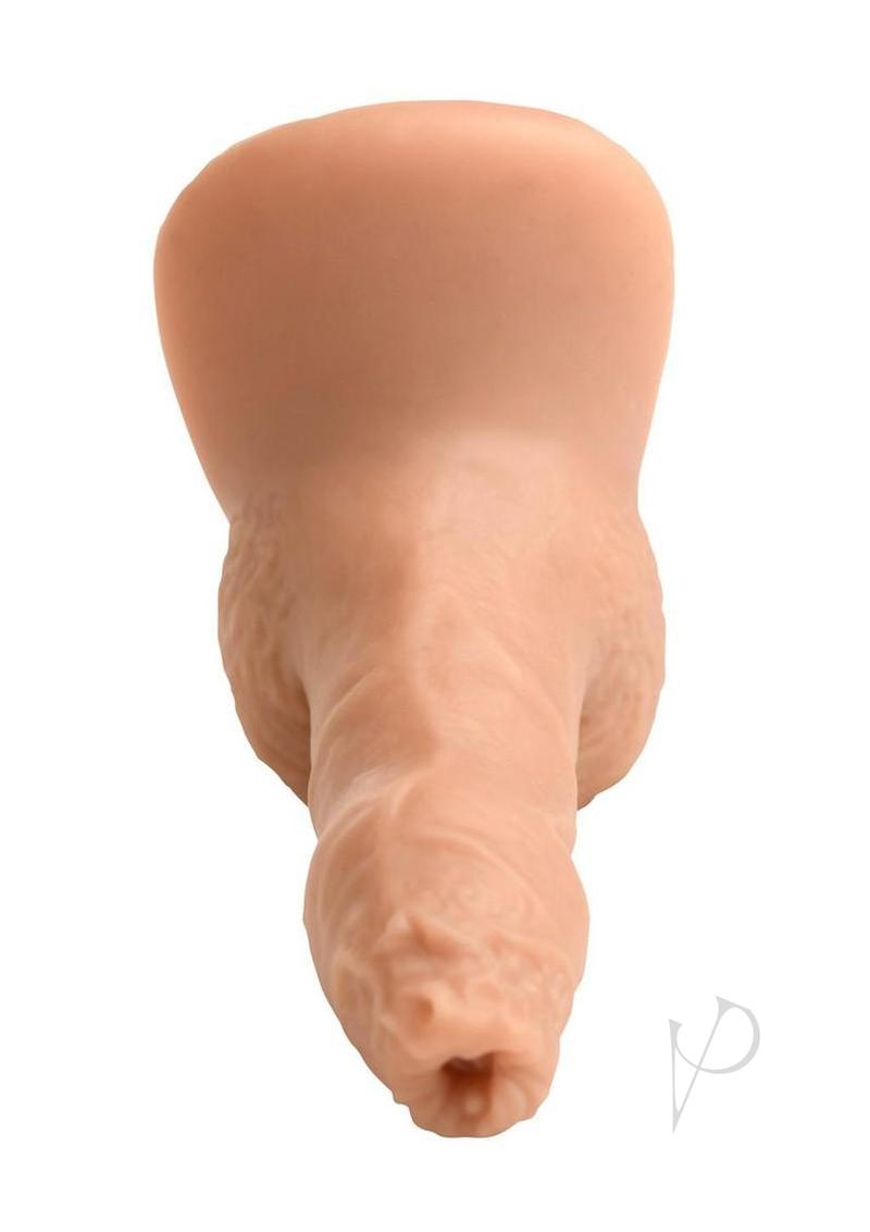 Strap U Uncut Packer Silicone 5.1in Dildo - Vanilla