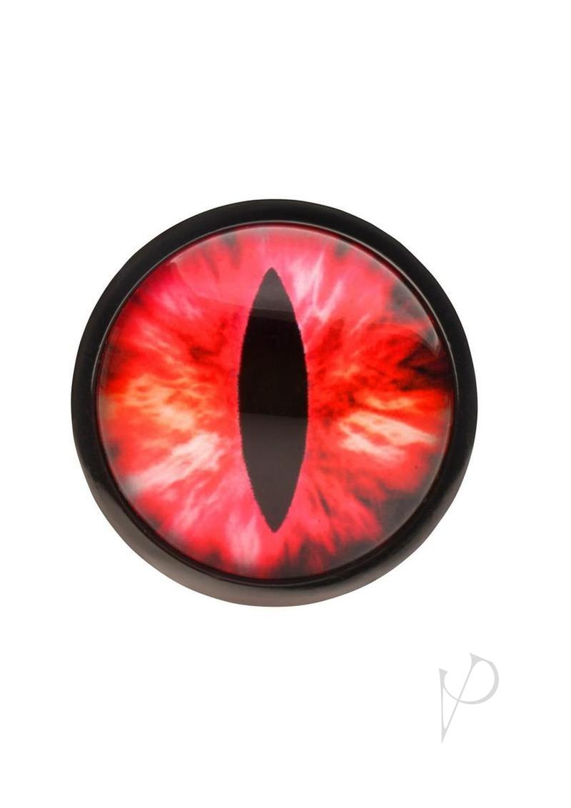Creature Cocks Red Eye Metal Butt Plug - Small - Black/Red