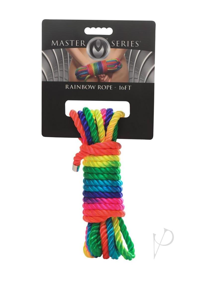 Master Series Bondage Rope 16ft - Rainbow