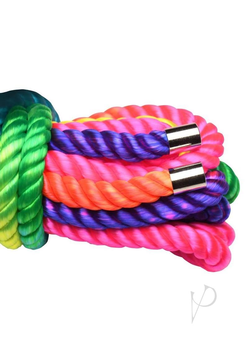 Master Series Bondage Rope 16ft - Rainbow