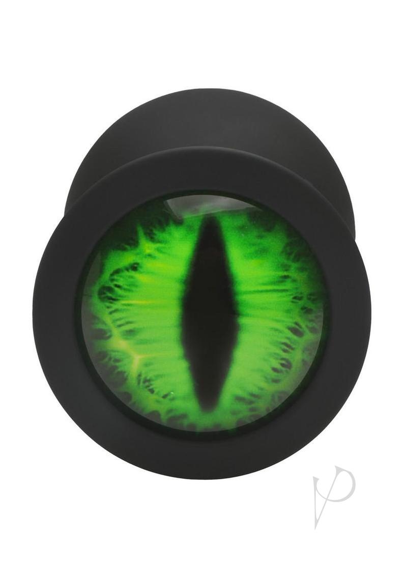 Creature Cocks Green Eye Silicone Butt Plug - Large - Black/Green