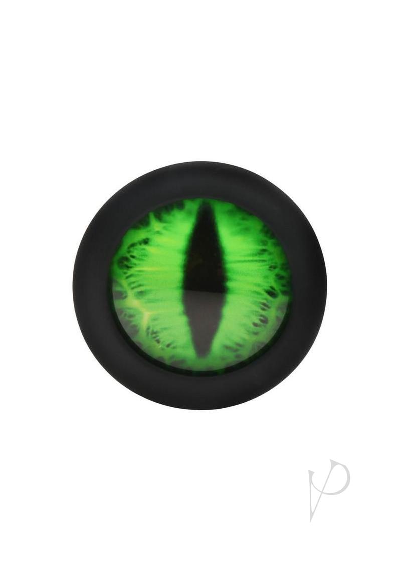 Creature Cocks Green Eye Silicone Butt Plug - Small - Black/Green
