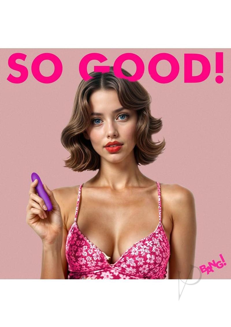 Bang Tapered Flexible Silicone Rechargeable Bullet - Purple