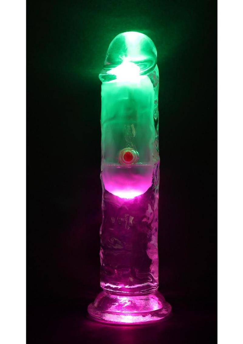 RealRock Rechargeable Dildo with Remote Control 6in - Clear