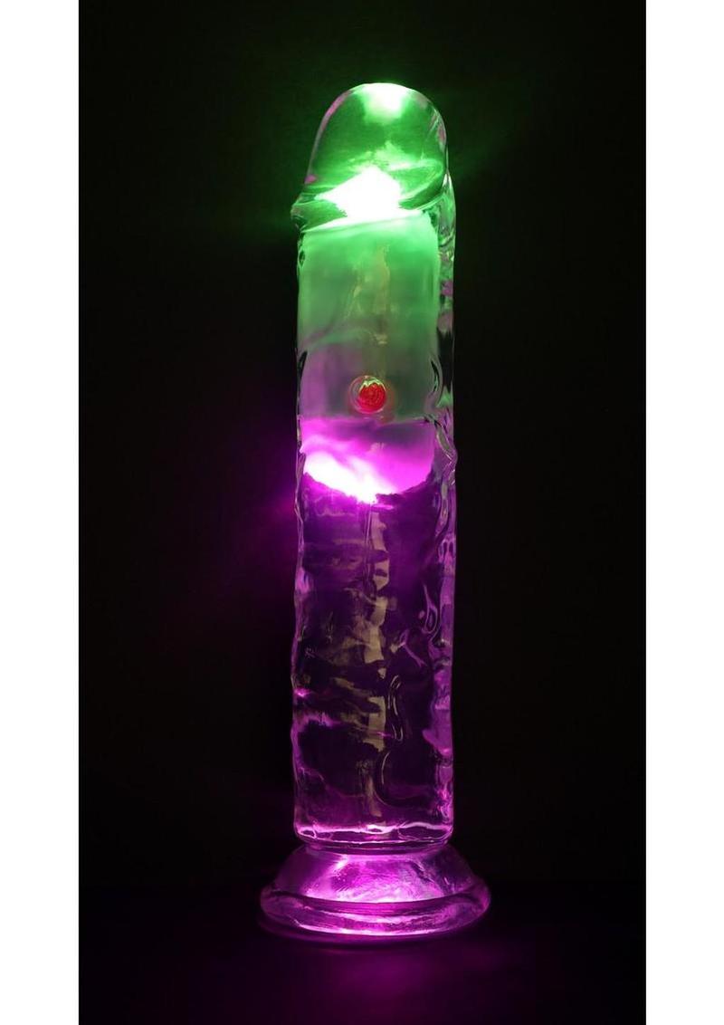 RealRock Rechargeable Dildo with Remote Control 7in - Clear