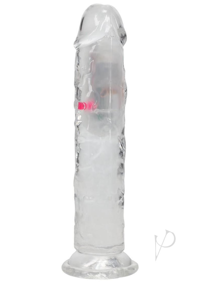 RealRock Rechargeable Dildo with Remote Control 7in - Clear
