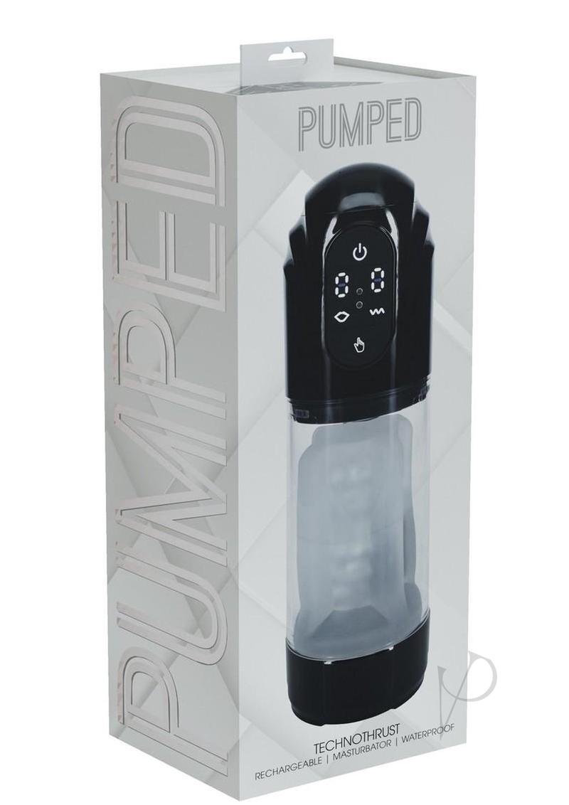 Pumped TechnoThrust 10 Function Rechargeable Automatic Masturbator - Black