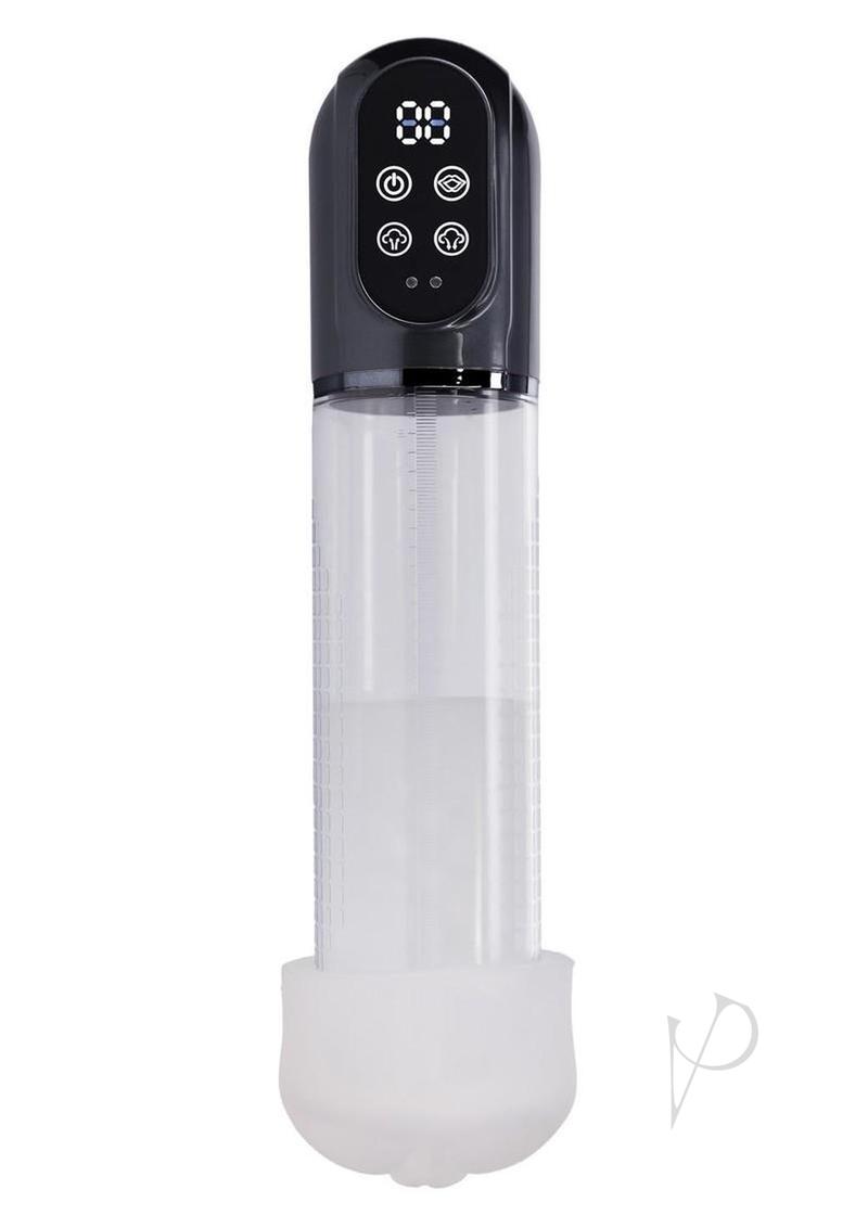 Pumped Engage 6 Function Automatic Rechargeable Penis Pump - Gun Metal